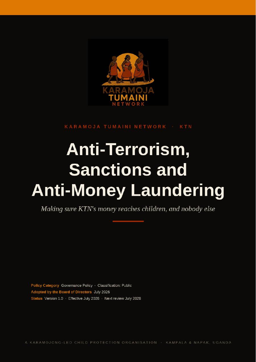 First page of Anti-Terrorism, Sanctions & AML Policy