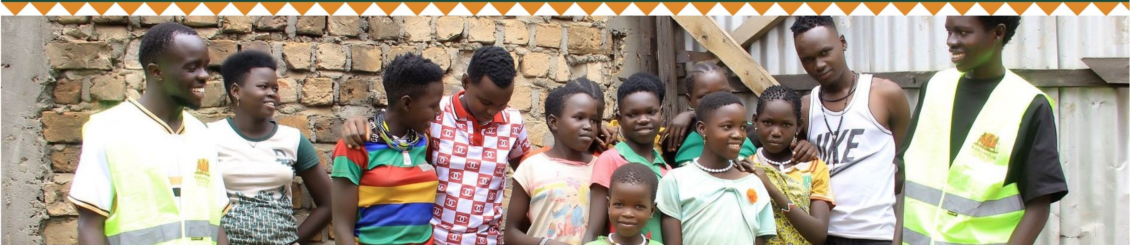 KTN outreach workers with Karamojong children